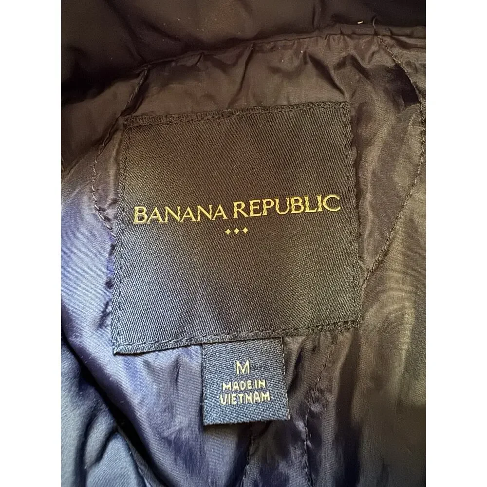 Banana Republic Men Jacket Coat Size Medium Zip Pockets Preppy Winter‎ Spring